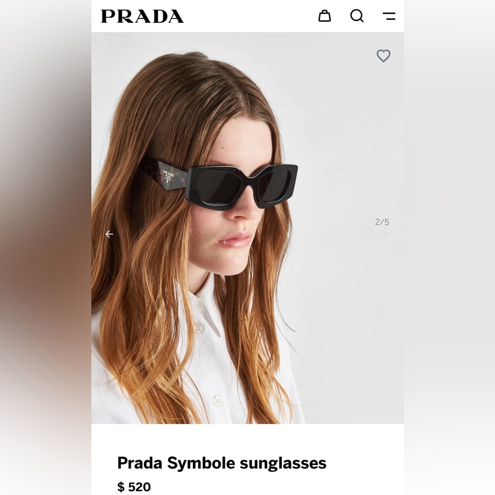 Brand new- never worn!! Prada Symbole sunglasses!